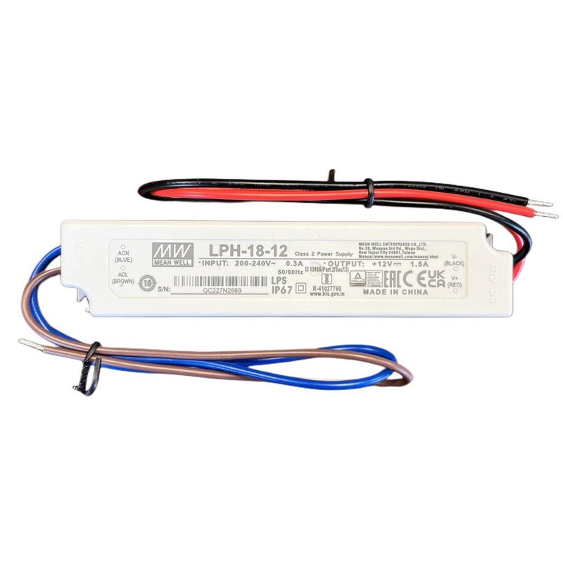 MeanWell LPH-18-12 Alimentatore 18W 12V 1,5A IP67