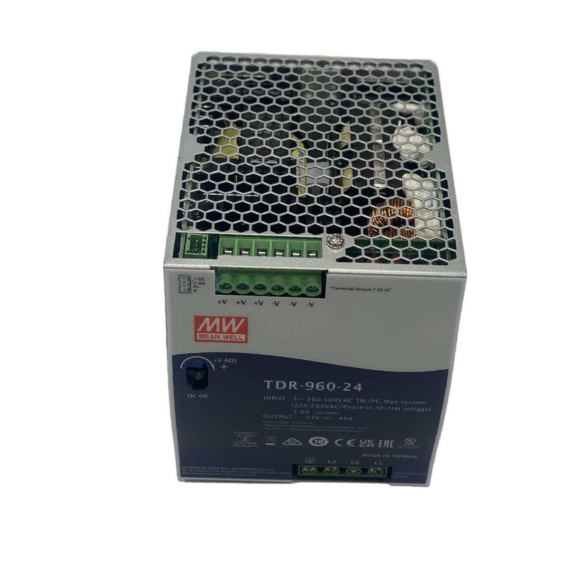 MeanWell TDR-960-24 Alimentatore DIN RAIL 960W 24V 40A Input 380V Trifase Per Uso Industriale