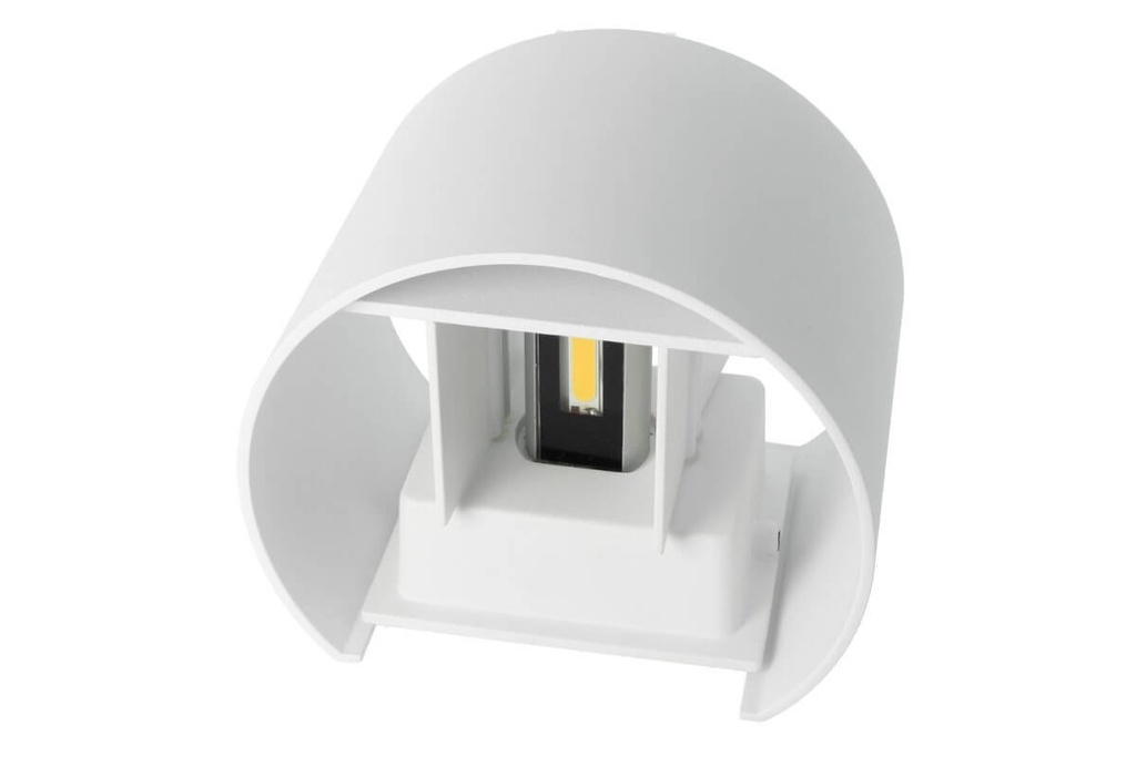 Applique Led Da Parete Bryana 6W Carcassa Bianca Circolare Bianco Caldo IP65 Doppio Illuminazione Angolo Regolabile SKU-217082