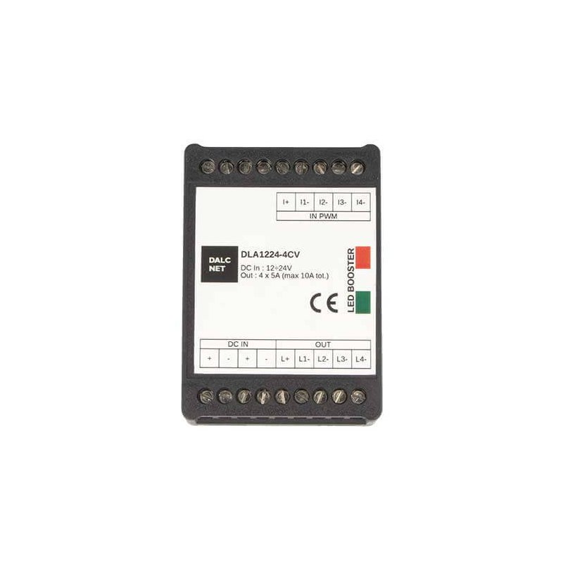 Dalcnet DLA1224-4CV Booster Amplificatore PWM 4 Canali 12V 24V 10A