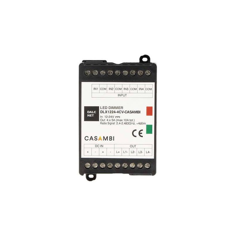 Dalcnet DLX1224-4CV-CASAMBI Led Dimmer Bluetooth APP Casambi 4 Canali RGB RGBW