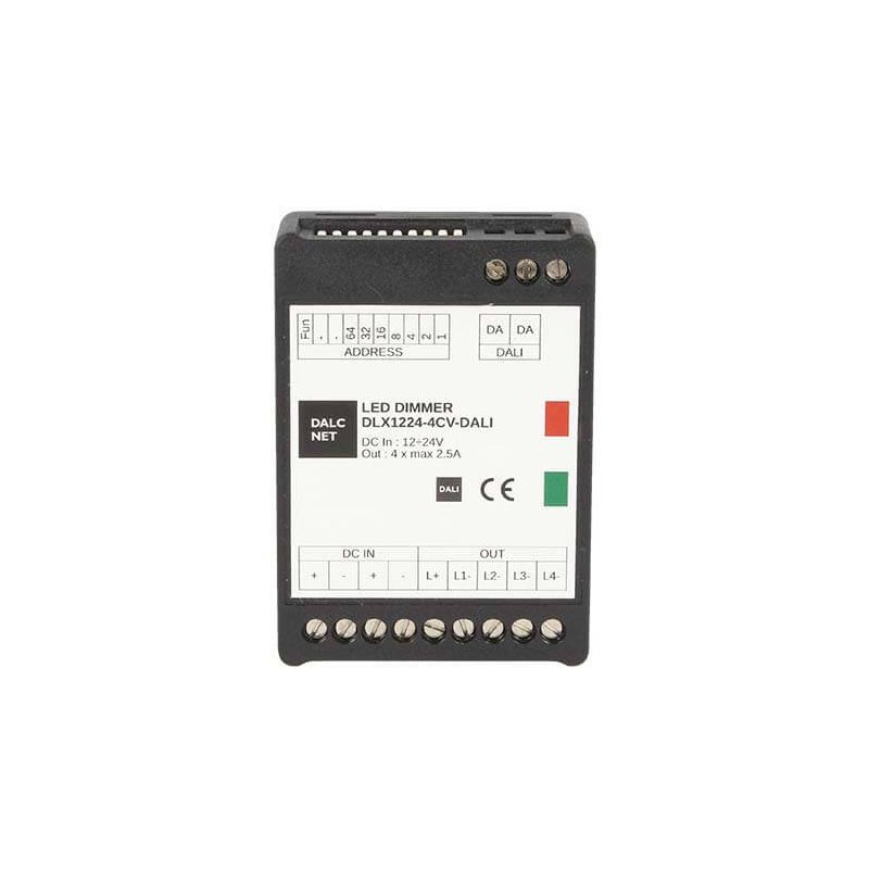 Dalcnet DLX1224-4CV-DALI Led Dimmer Dali 4 Canali RGB RGBW