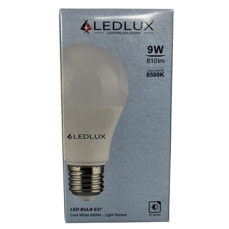 Lampada A Led E27 Con Sensore Crepuscolare 9W 810 Lumen A60 6500K Day Night Sensor