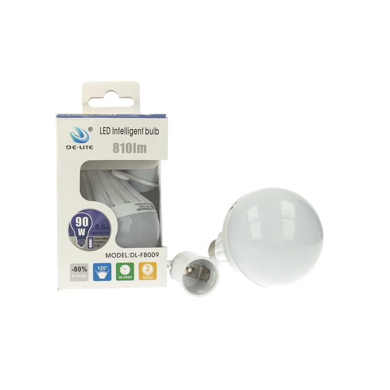 2 Lampade Led E27 G80 Luce Emergenza 9W Ricaricabile Intelligente Anti Blackout Gancio Incluso