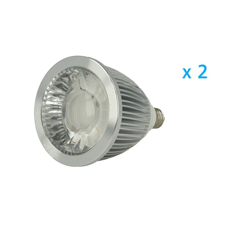 2 PZ Lampade Faretto Led E10 5W 220V Cob Bianco Caldo Diametro 50mm Altezza 69mm