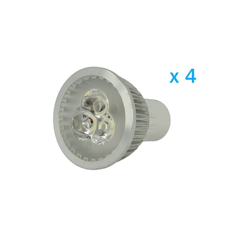 4 PZ Lampade Led MR16 GU5.3 3W 220V Bianco Freddo Faretto Led Dicroica