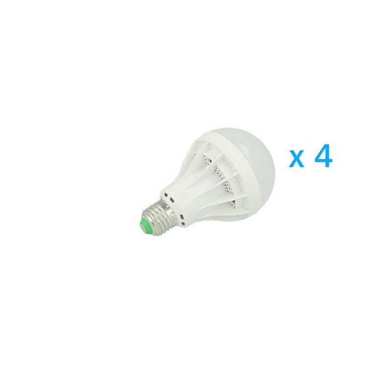 4 PZ Lampade LED E27 Globo Opaca Sfera G85 15W Diametro 85mm Bianco Freddo