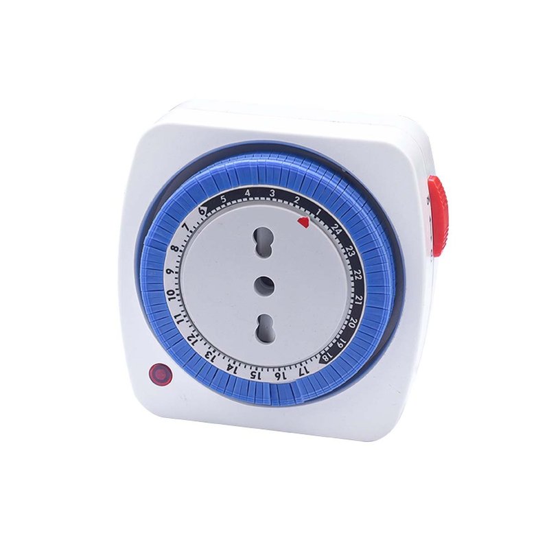 Timer Presa Elettrica Regolabile 24 Ore Con Spina 16A Presa Bipasso 10/16A Max 3500W Dimensione Compatto