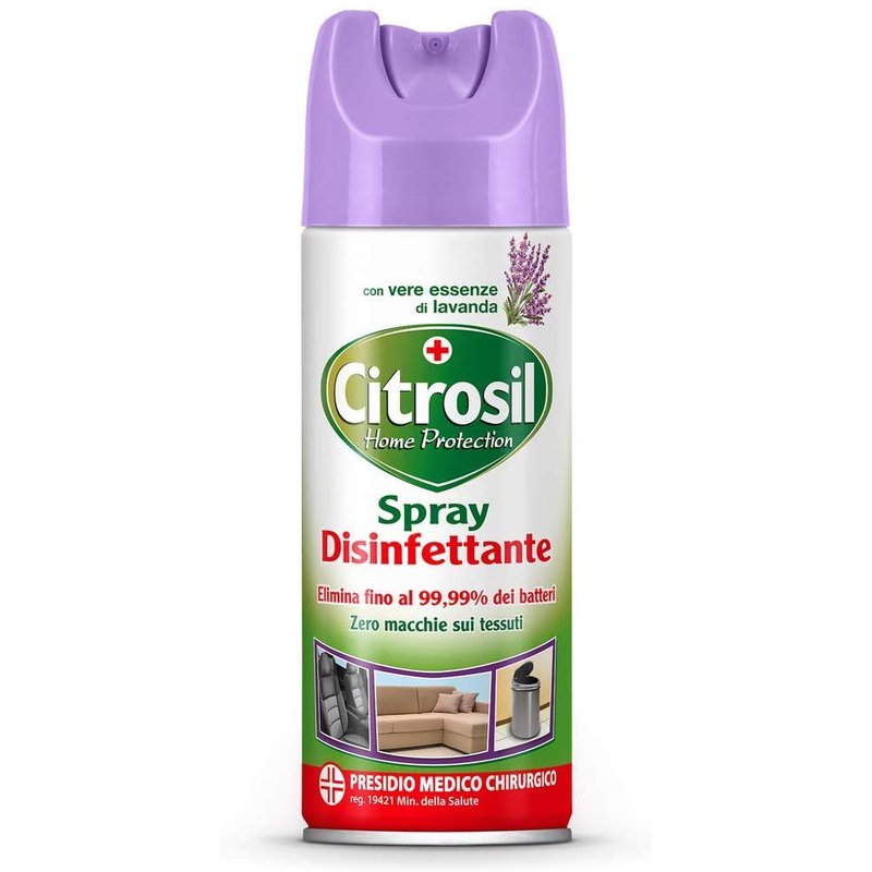 12 Pezzi Spray Disinfettante Citrosil Home Protection Da 300ml Elimina Fino a 99,99% Dei Batteri Zero Macchie Sui Tessuti