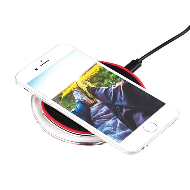 Caricabatterie Wireless Charger QI 5V 1A Cavo Micro USB Incluso