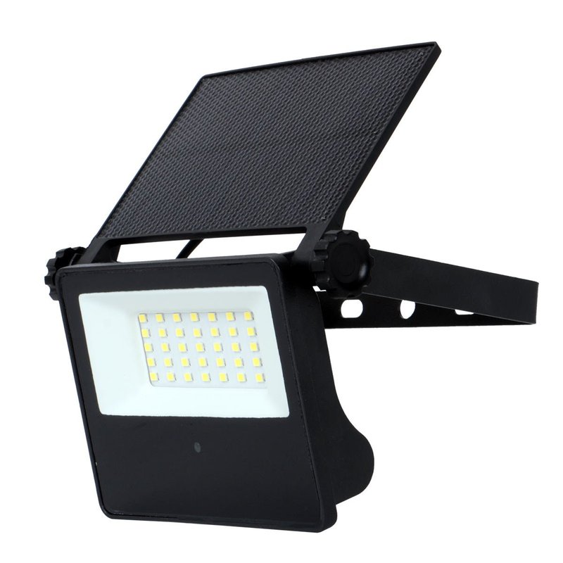 Lampada Faro Led Slim Con Pannello Solare Monocrystalline 10W 1300LM 4000K IP65 Sensore Movimento Microonde