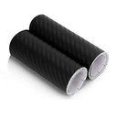 2 Rotoli Pellicola Adesiva Carbonio Rivestimento Nero per Auto e Moto 13cm x 500cm Effetto 4D