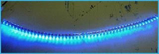 Striscia Strip Led 48cm 48 LED F5 Impermeabile Blue Blu 12V