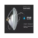 Lampada Faro Led PAR56 8W 12V Per Piscina IP68 Bianco Freddo 6400K Pool Light Sommergibile SKU-7555