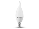 Lampada A Led E14 CF37 5,5W Caldo 3000K Forma Candela Fiamma Colpo Di Vento SKU-117