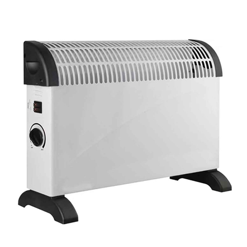 Stufetta Elettrica AC220-240V in Plastica Rame e Alluminio 3 Livelli di Riscaldamento 750/1250/2000W Protezione dal Surriscaldamento 52x39x14cm