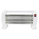 Stufetta elettrica AC220-240V in plastica 2 livelli di riscaldamento 400/1200W protezione dal surriscaldamento 49.7x25.5x14.5 cm Bianco