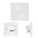 Termostato Matter WIFI Protocollo Matter WIFI 2.4G TUYA, Smart Life, Apple Home, Google Home, Alexa, Samsung SmartThings Quadrata Compatibile Con Scatola 502 Riscaldamento Pavimento Con Acqua Bianco 5A 95-240V 50/60Hz 1°C 5-35°C 5-70°C <1.5W 88X88X12.4mm IP20