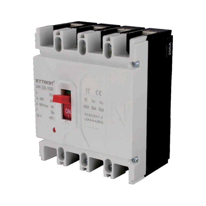 ETTROIT MCCB Interruttori Scatolati Magnetotermici  4P  22kA   200A AC 400V IP20 IEC60947-2