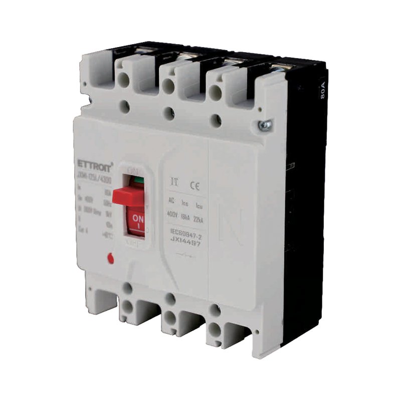 ETTROIT MCCB Interruttori Scatolati Magnetotermici  4P  22kA   80A AC 400V IP20 IEC60947-2