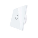 Interruttore Da Parete Touch WIFI Matter 1 Tasto Matter WIFI 2.4G TUYA, Smart Life,Apple Home, Google Home, Alexa, Samsung SmartThings 10A AC 90-250V 50/60HZ Bianco 86X86X30mm IP20 CE