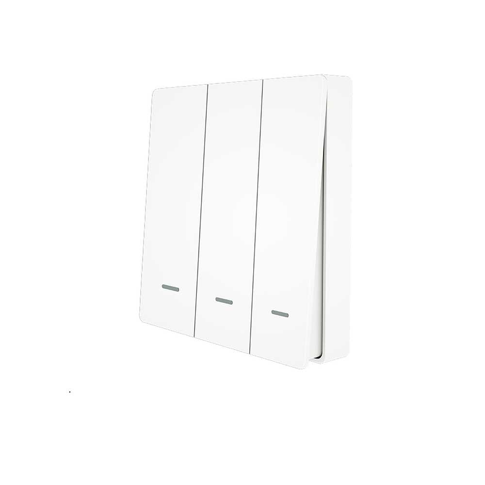 MeanWell Telecomando Interruttore RF 3 Tasti, RF 433MHz, TUYA, Smart Life, 3V Con Pile CR2032, 86X86X16mm, IP20, SH4493