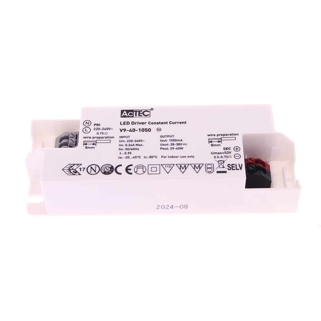 Led Driver CC Corrente Costante 1050mA 28V-38VDC Per Alimentare Led Max 40W