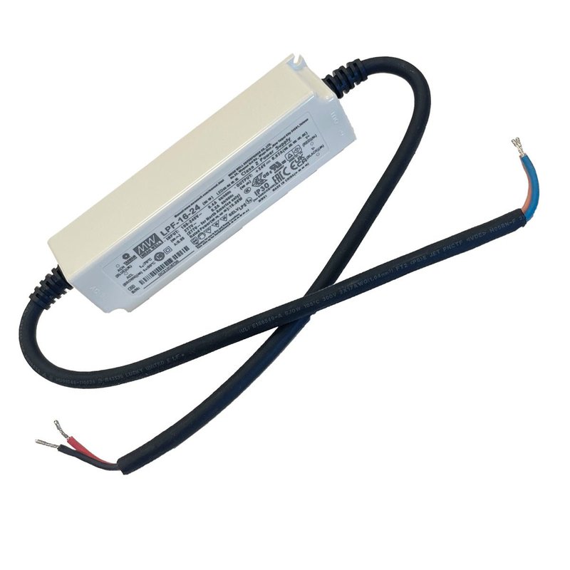 MeanWell LPF-16-24 Alimentatore Led Driver CC CV 24V 0,67A 16W IP67 Input 220V e 110V