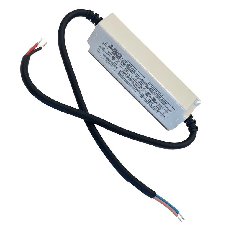 MeanWell LPF-25-12 Alimentatore Led Driver CC CV 12V 2,1A 25W IP67 Input 220V e 110V