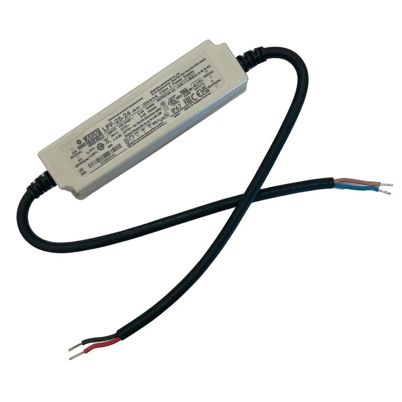 MeanWell LPF-25-24 Alimentatore Led Driver CC CV 24V 1,05A 25W IP67 Input 220V e 110V