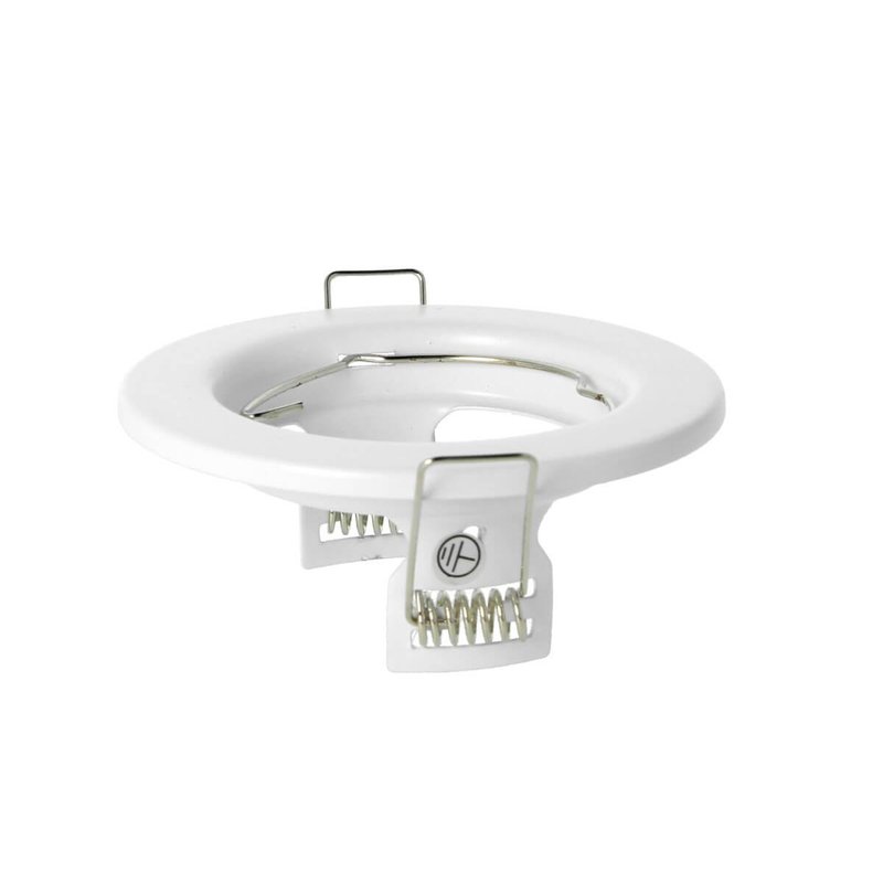 2 PZ Porta Faretti Led GU10 MR16 Rotondo Fisso Con Molla Bianco Spotlight Fitting SKU-6640