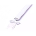 Profilo Alluminio Angolare Grande Tondo Per Strip Led Fino 20mm Completo Di Copertura Satinata Tappi Gancio 2 Metri SKU-3363