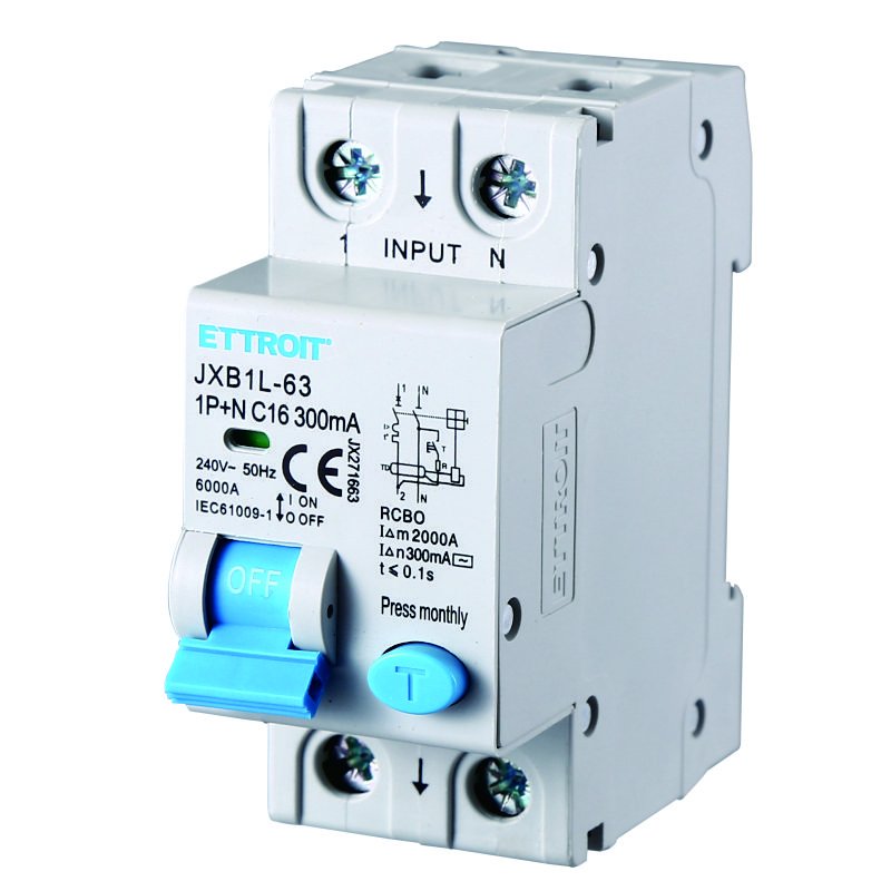 ETTROIT Interruttore Magnetotermico Differenziale 1P+N 16A 6KA 300mA 220V Occupa 2 Moduli DIN