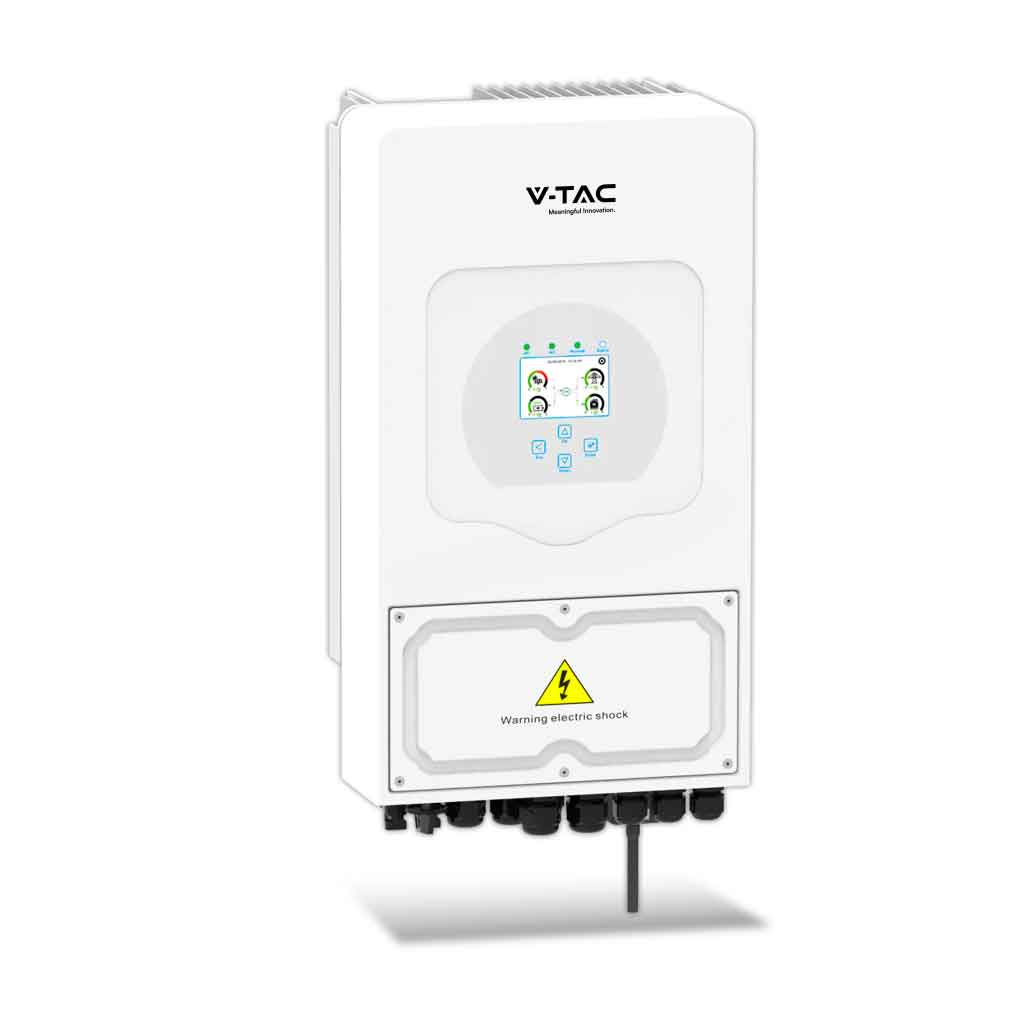 Inverter Fotovoltaico Deye Monofase Ibrido On-Grid/Off-Grid 6kW CEI 0-21 con Schermo LCD Touch a Colori, Smart Meter Integrato, WiFi e TA Inclusi Garanzia 10 Anni IP65 SKU-11529