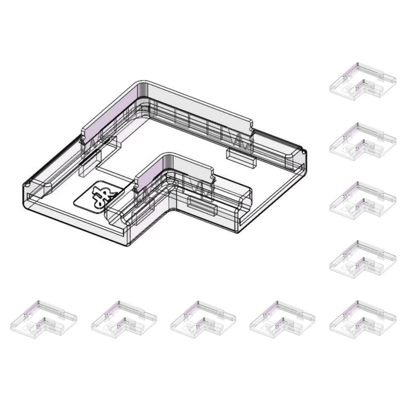 10 Pezzi Connettore Veloce Per Striscia Led 10mm Forma L Fast Connect 4 In 1 Per Curvare Strip Led Senza Saldatura