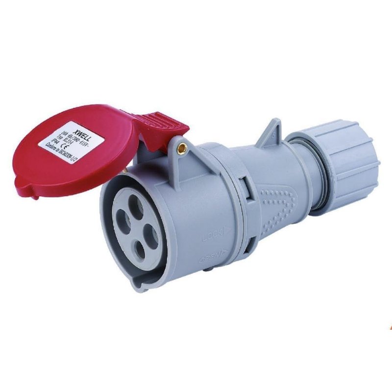 Presa Industriale CEE 4 Poli 16A 6H 380-415V 3P+T IP44