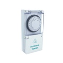 Temporizzatore Esterno IP44 Timer Meccanico Regolabile 24 Ore Con Spina 16A Presa Bipasso 10/16A Max 3500W