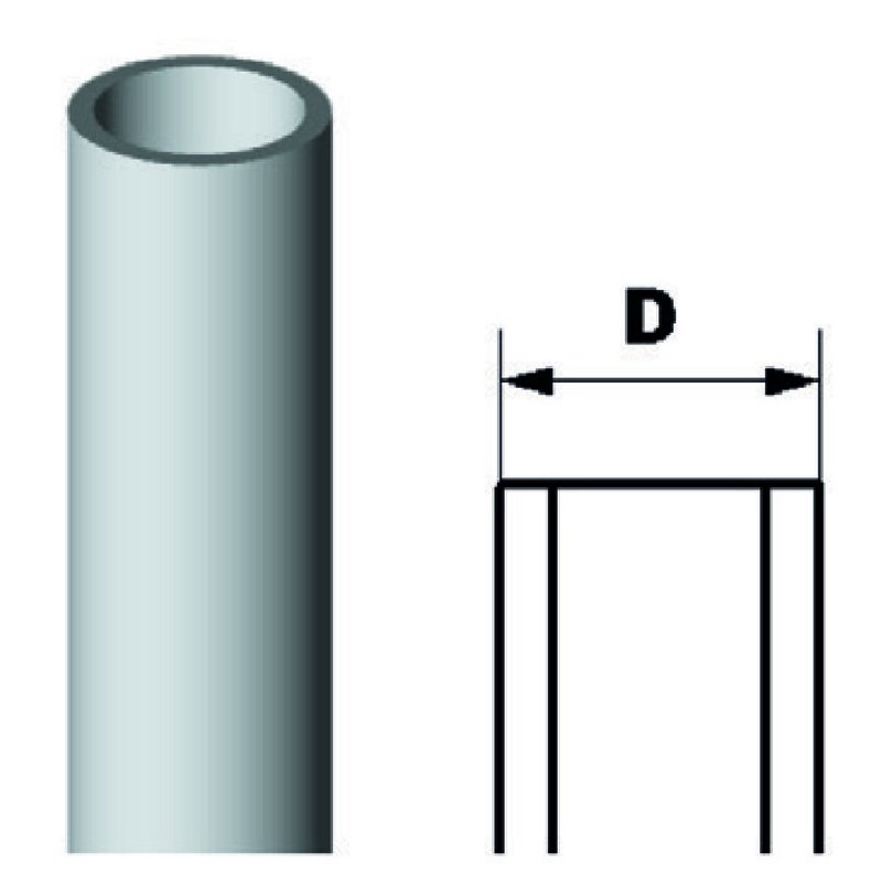 2 Metri Tubo Rigido Diametro 16mm Autoestinguente Grigio Made In Italy