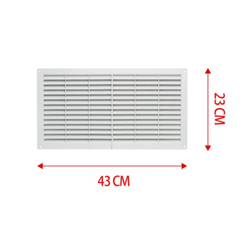 Griglia di Ventilazione Rettangolare 430X230mm Griglia Aerazione In Plastica Made In Italy