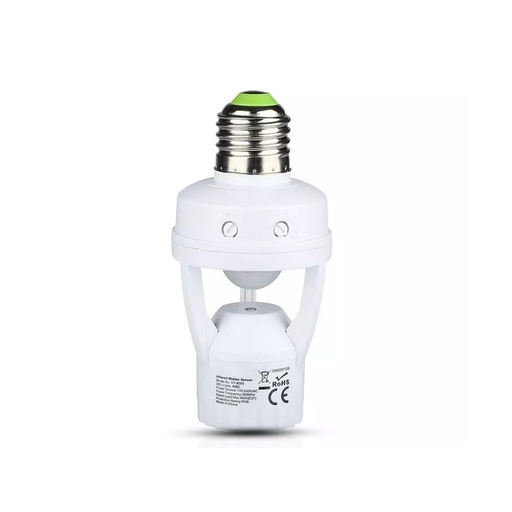 [CL1926] Sensore PIR Movimento e Crepuscolare Timer Con Attacco E27 Per Lampada E27 220V 360 Gradi SKU-4982