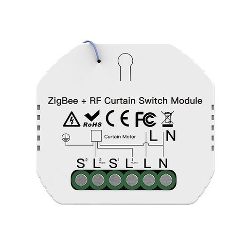 [SHZ108ZR] ZigBee Modulo Tapparelle Tende Persiane 220V 2A Funzione Con Pulsante Saliscendi e Telecomando RF Compatibile Con Alexa Google Home