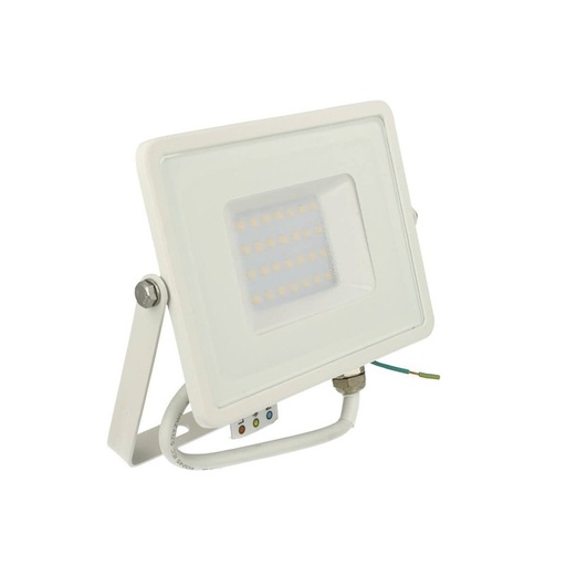 [FE6030C] Faro Led Flood Light 30W IP65 Bianco Caldo Super Slim Carcassa Bianca Chip Samsung Garanzia 5 Anni SKU-403