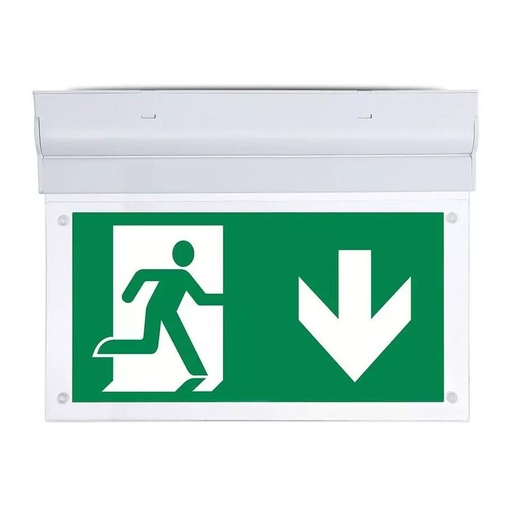 [LP0522F] Kit Emergenza Da Parete Muro Soffitto Orientabile 90 Gradi Modalita SA e SE Led Samsung 2W 3 Ore Autonomia Indicatore Uscita Emergenza SKU-836