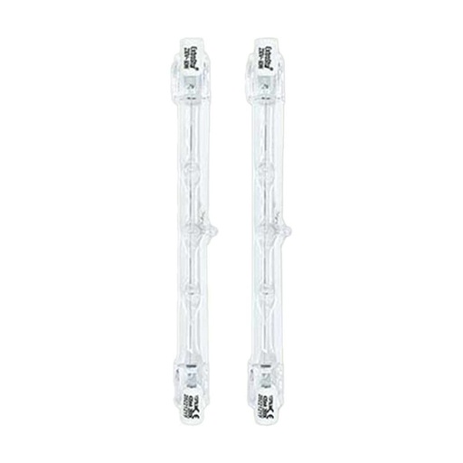 [RS7118-80W] 2 PZ Lampade Alogena Dimmerabile R7S 118mm 80W 1375 Lumen Bianco Caldo 2800K