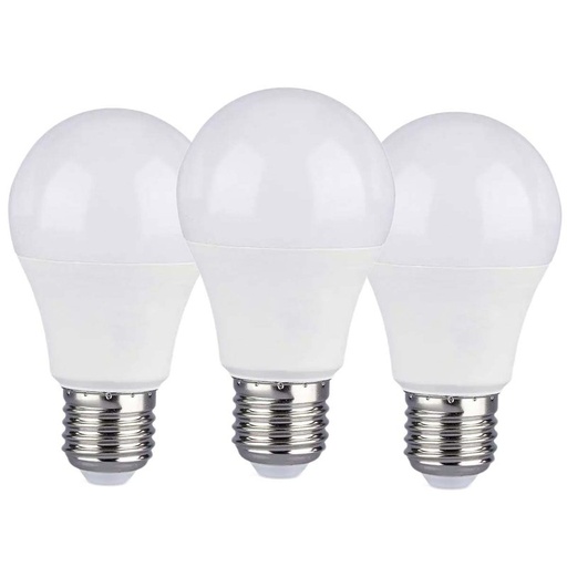 [LC2709X3C] 3 PZ Lampada Led E27 A60 9W Bianco Caldo 2700K Bulbo Sfera 806 Lumen SKU-217240