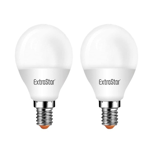 [LC14206C] 2 PZ Lampada A Led E14 P45 6W Bianco Caldo 3000K 480 Lumen