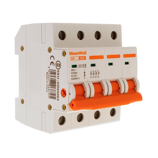 [GD04063] Interruttore Sezionatore Modulare 4P 4M  63A AC 400V IP20 IEC60947-3