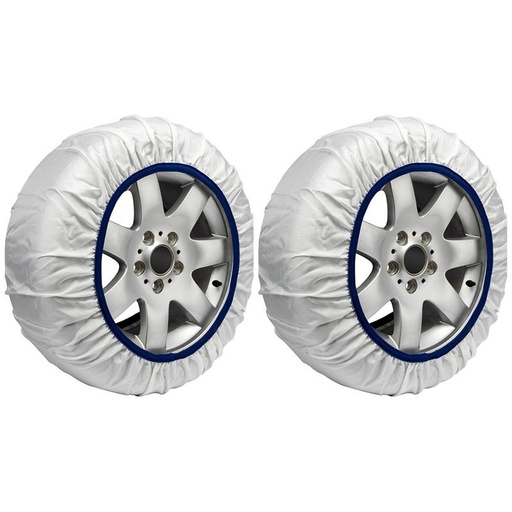 [CN02044] Calze Da Neve per Auto Omologate EN 16662-1 Modello Bianco Standard Misura XXL