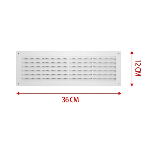 [AS703968] Griglia di Ventilazione Rettangolare 360X120mm Griglia Aerazione In Plastica Made In Italy