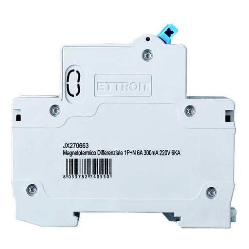 [JX270663] ETTROIT Interruttore Magnetotermico Differenziale 1P+N 6A 6KA 300mA 220V Occupa 2 Moduli DIN